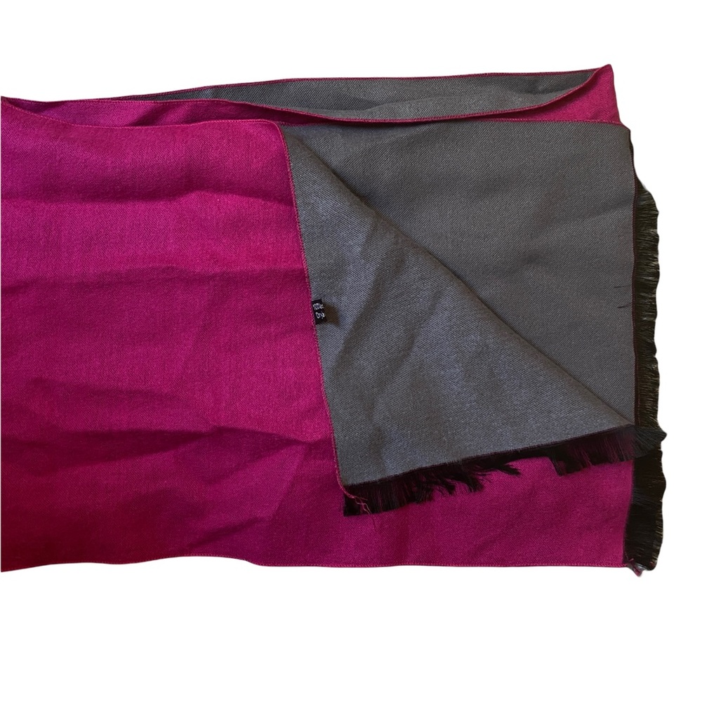 100% Cashmere Pink Gray Scarf